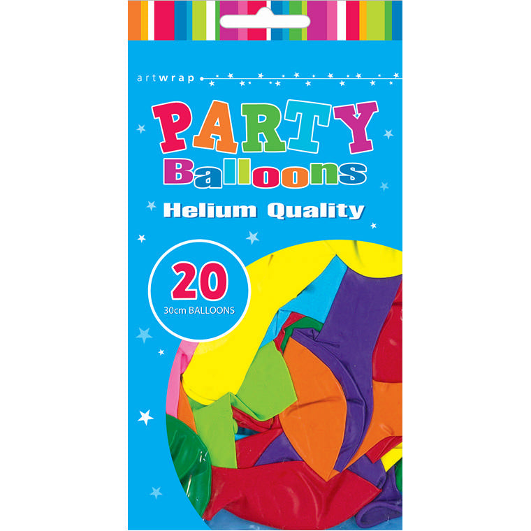 Balloon 30cm, Assorted, 20pk