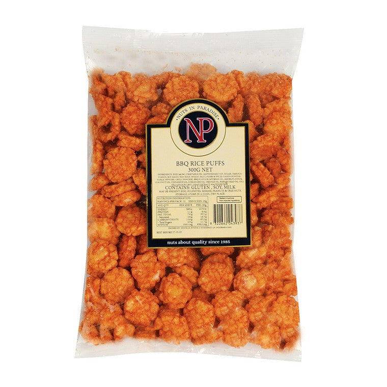 Nuts In Paradise Rice Puffs BBQ, 300gm