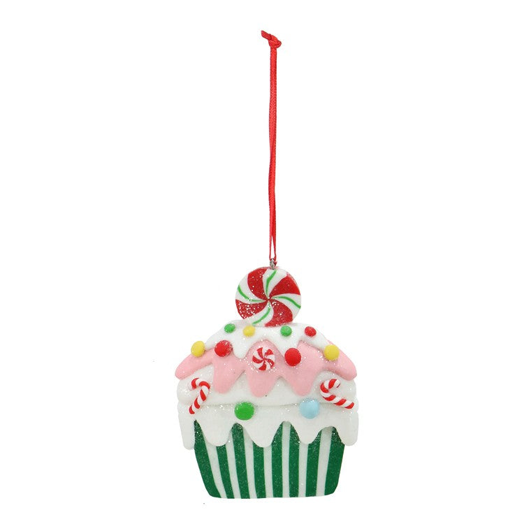 Hanging Cupcake Decoration, Asstd, 9cm