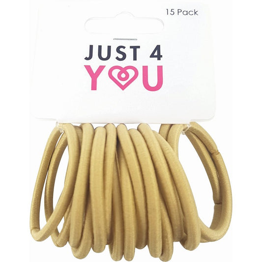 Hair Elastic, Blonde, 15pk