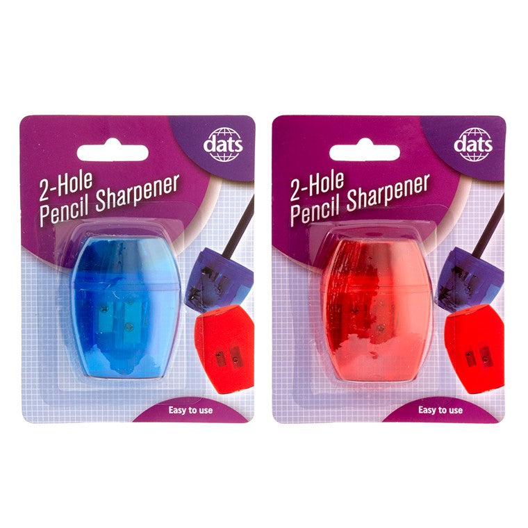 2-Hole Pencil Sharpener, Asstd