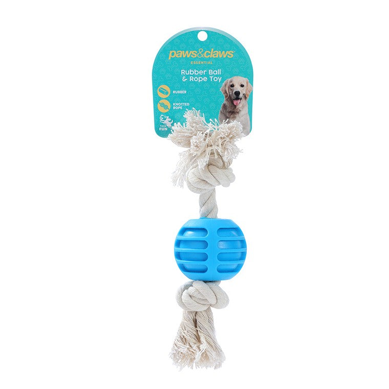 Rubber Ball & Rope Toy, Asstd