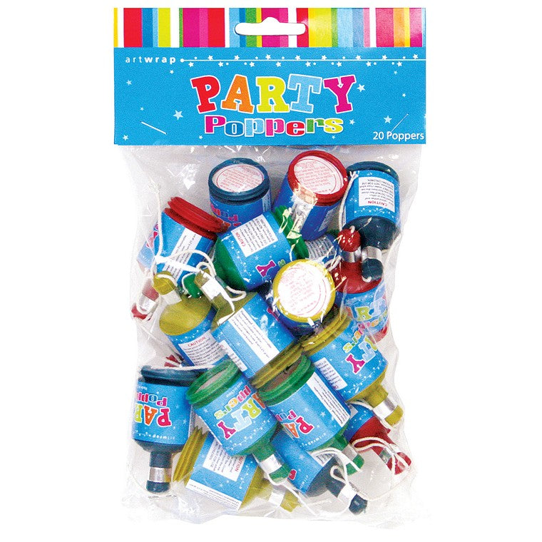 Party Poppers, 20pk