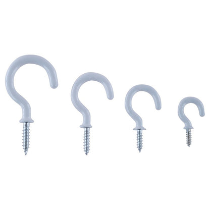 Fasteners & Fixings, Round Screw Hooks, 30pc