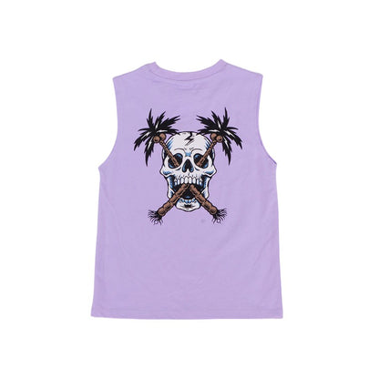 Skull Print Muscle Tank, Size 12