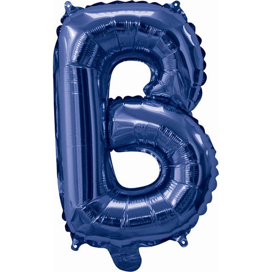 Blue Foil Balloon, 35cm, Letter B