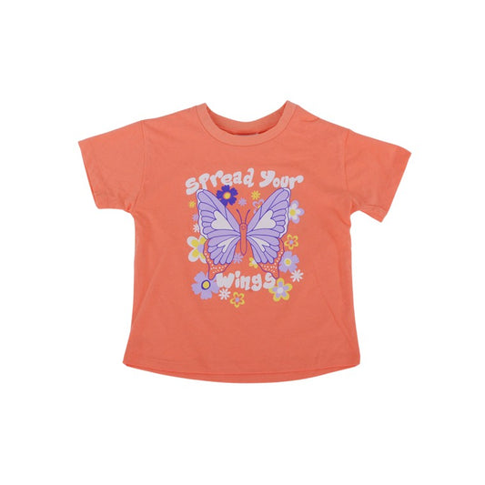 Butterfly Print Tee, Size 6