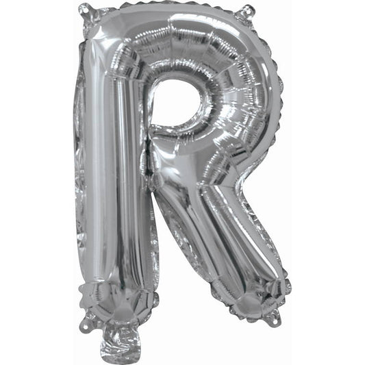 Silver Foil Balloon, 35cm, Letter R