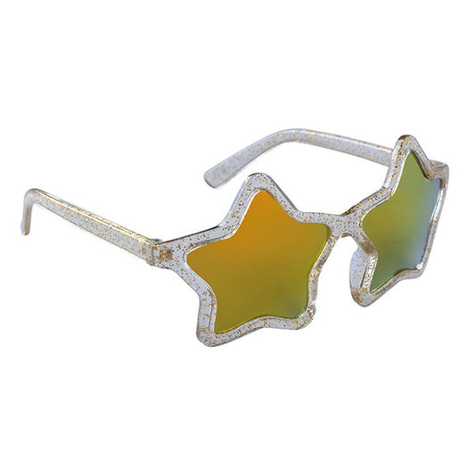 Kids, Star Sunglasses, Clear w/ Gold Glitter