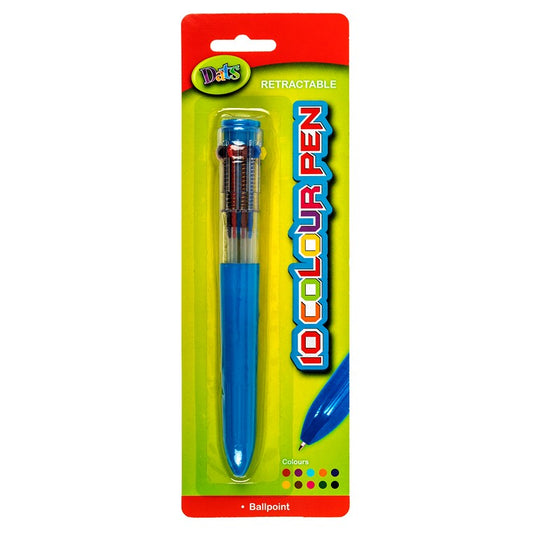 Retractable Ballpoint Pen, 10 in One