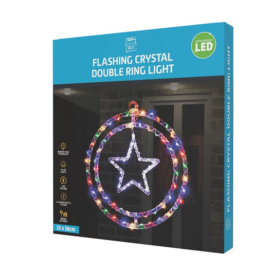 LED Flashing Crystal Ring Light, Asstd