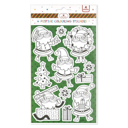 Christmas Colouring Stickers, Asstd