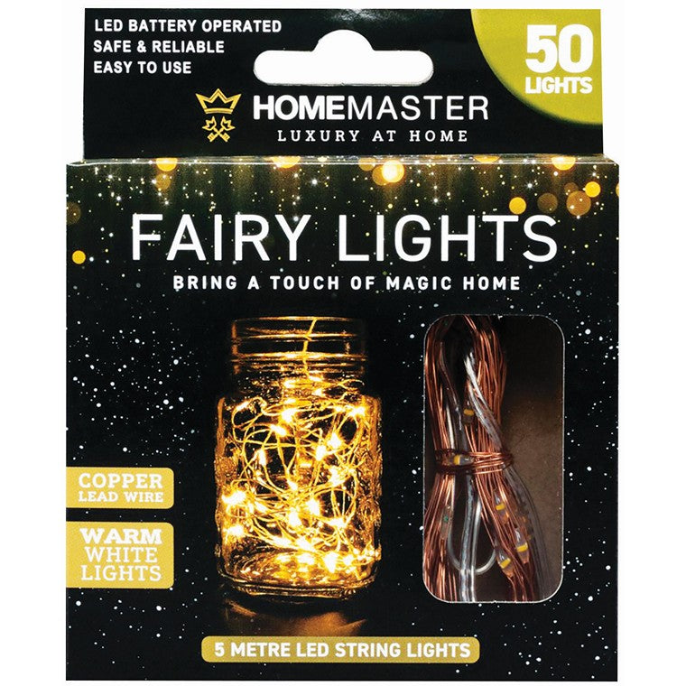 5m Fairy Light, 50 LED, Copper Warm White