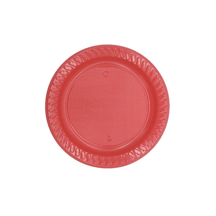 Reusable Plate, Red, 18cm, 20pk