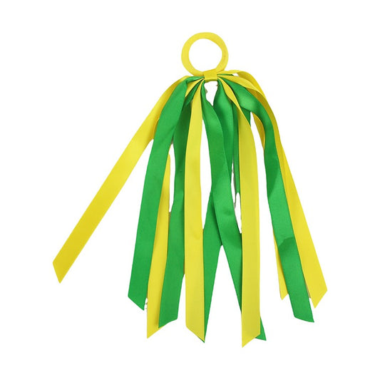 Green & Gold Hair Tassels, 2pk