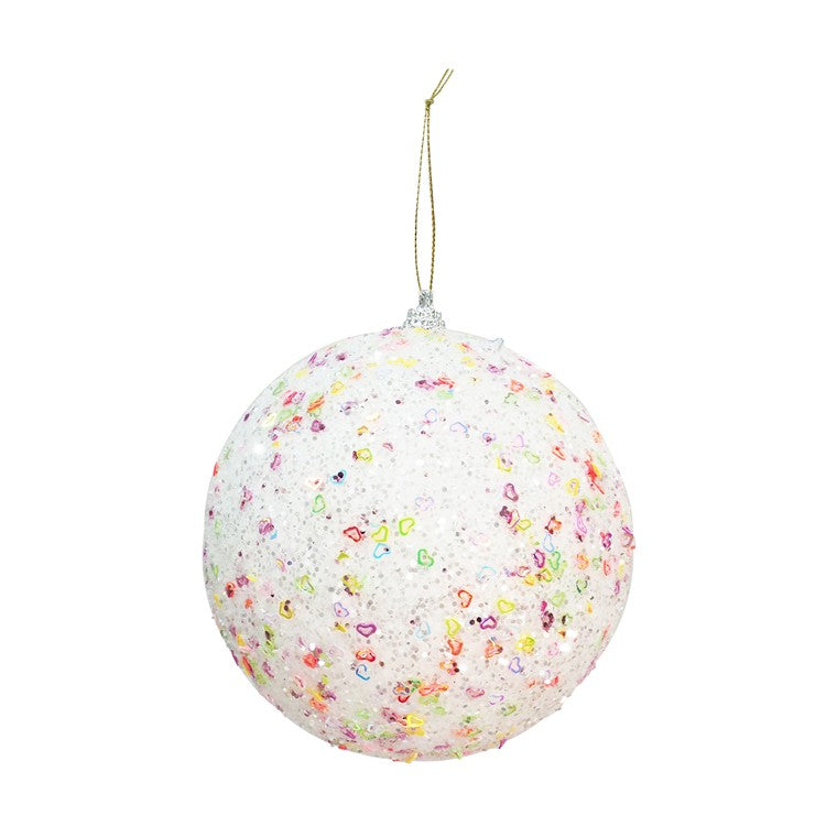 Confetti Sprinkles Bauble, 10cm, Asstd