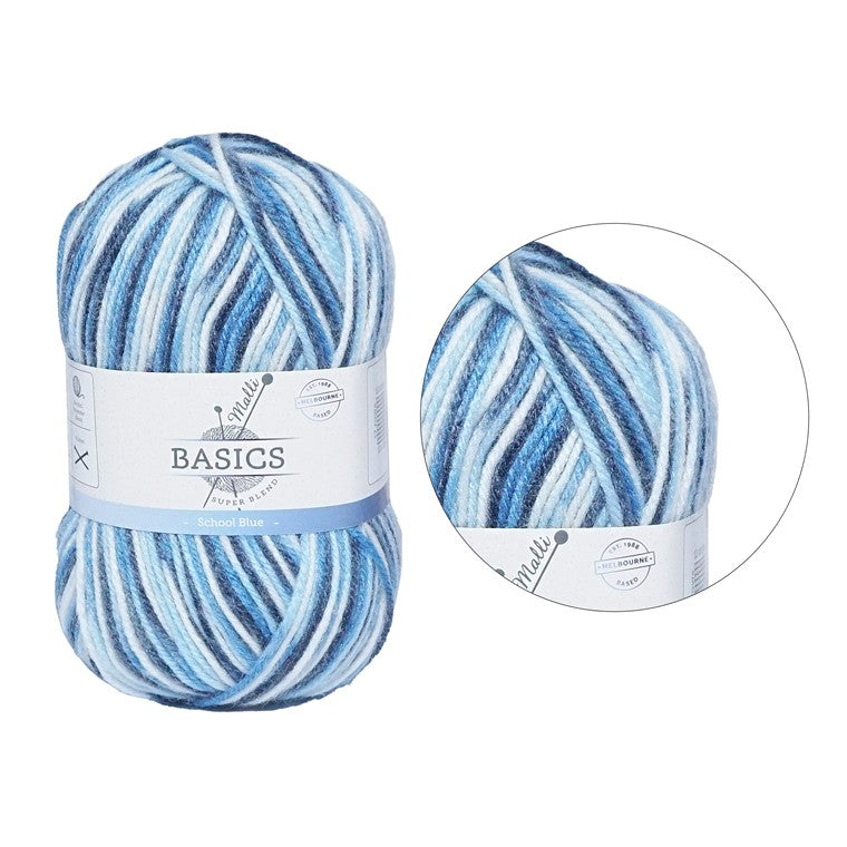 Acrylic Yarn, School Blue