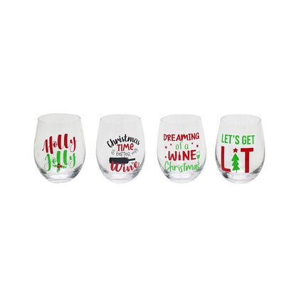 Festive Stemless Glass, 550ml