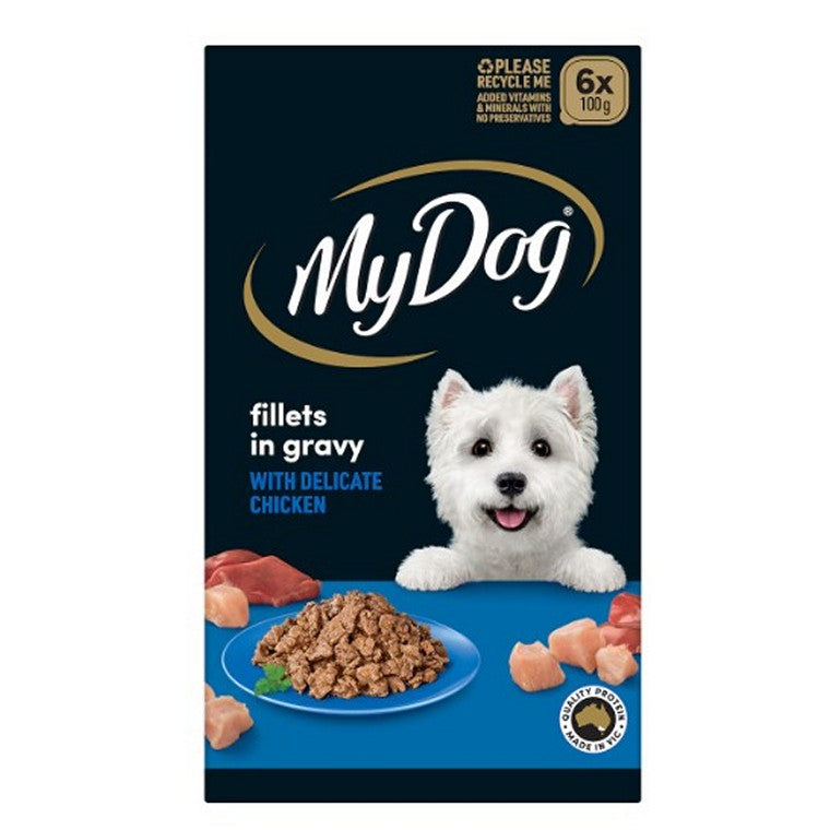 My Dog Tender Chicken Fillets in Gravy, 6pk