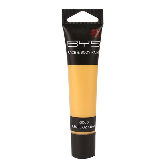 BYS Fx Face & Body Paint Tube, 40ml, Gold