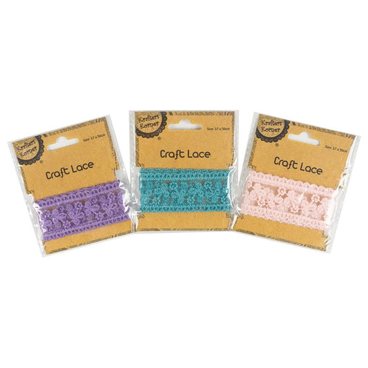 Craft Lace, 3 Asstd Colours