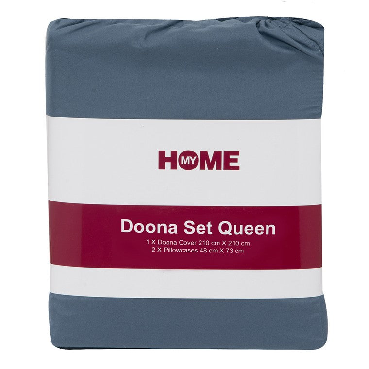 My Home Microfibre Doona Set, Queen, Flint