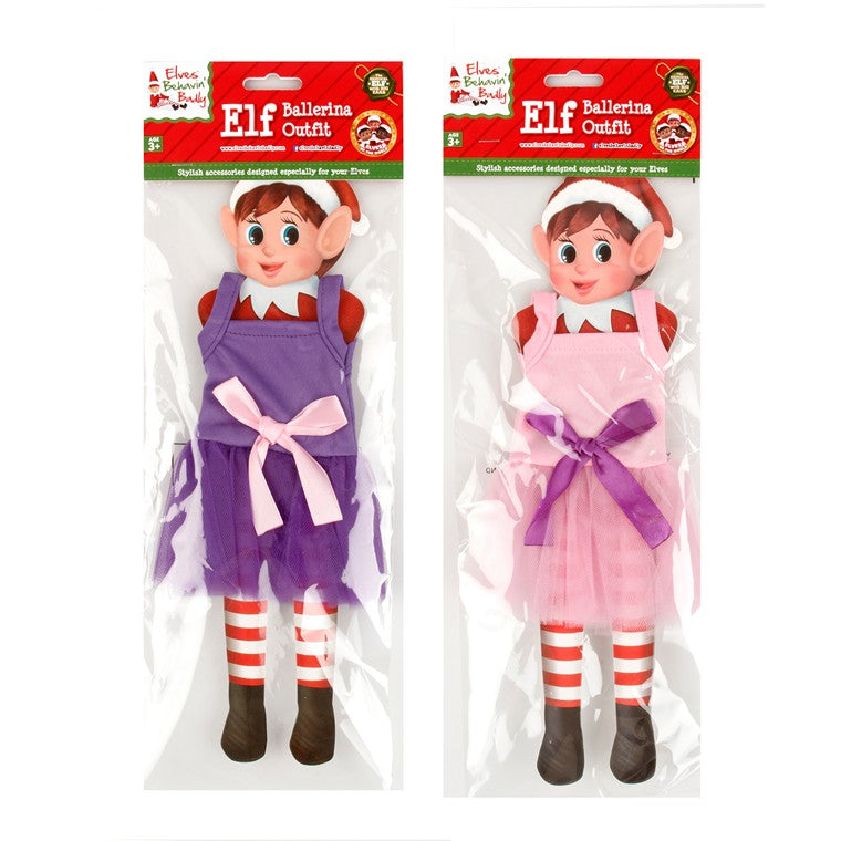 Xmas Elf Ballerina Outfit, Asstd