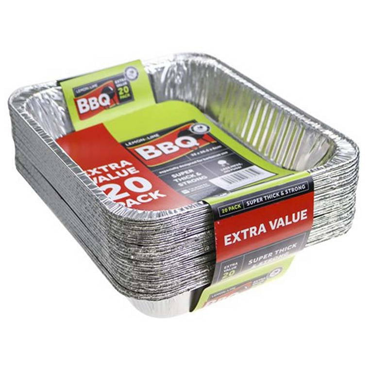 L&L Foil BBQ Tray, 20pk