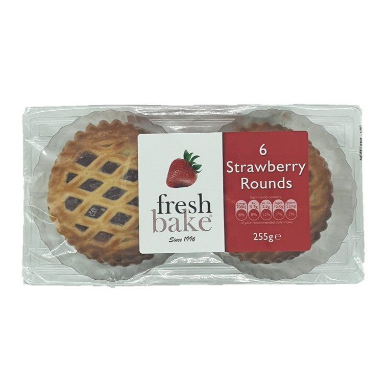 Fresh Bake Strawberry Lattice Rounds, 6pk