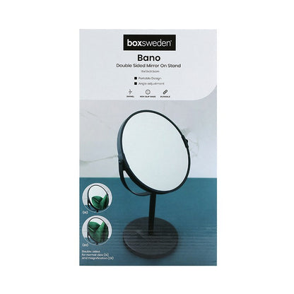 Bano Double Sided Standing Mirror, Black