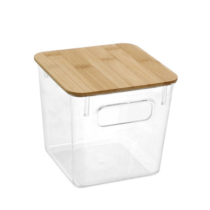 Crystal Storage w/ Bamboo Lid, 15cm