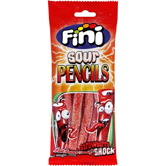 Fini Sour Strawberry Pencils, 100gm