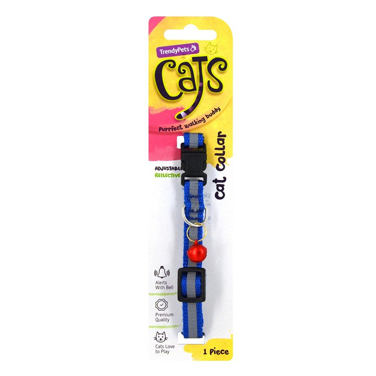 Cat Collar w/ Bell, Reflective, Asstd