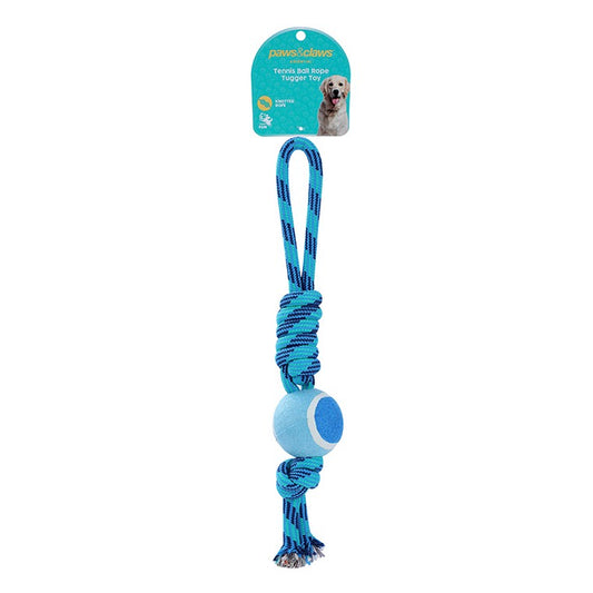 Tennis Ball Rope Tugger Toy, Asstd