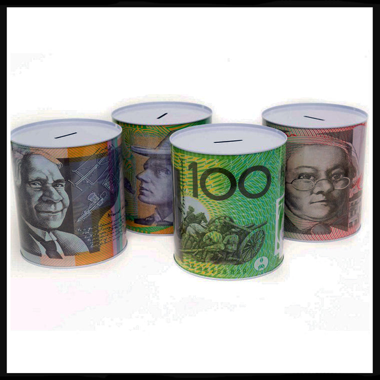 Aust Notes Money Tin, Medium.