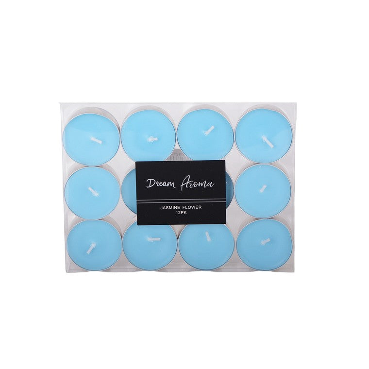 Tealight Candles, Jasmine Flower, 12pk