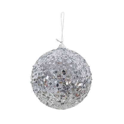 Sequin Bauble, 100mm, Asstd