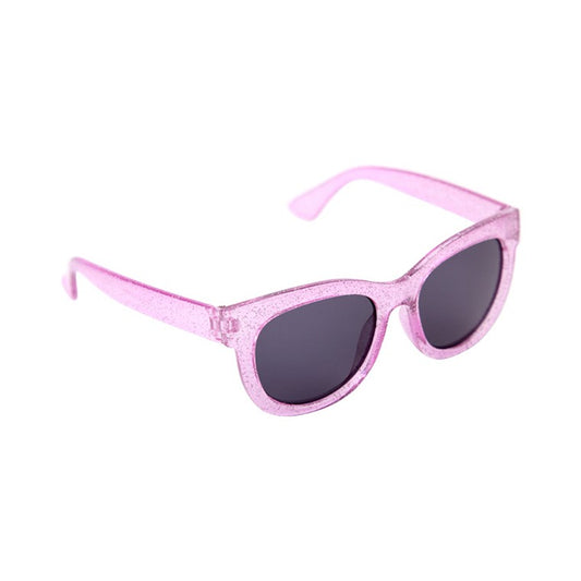 Kids, Rounded Sunglasses, Purple w/ Glitter