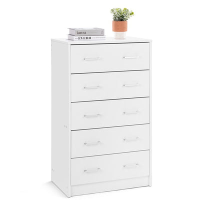 Chest of 5 Drawers, White