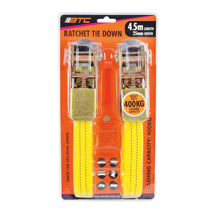 Ratchet Tie Down, 2pk