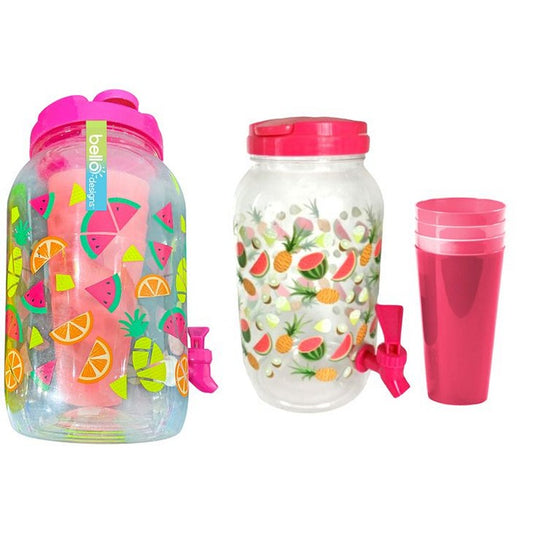 Drink Dispenser w/ Cups, Asstd