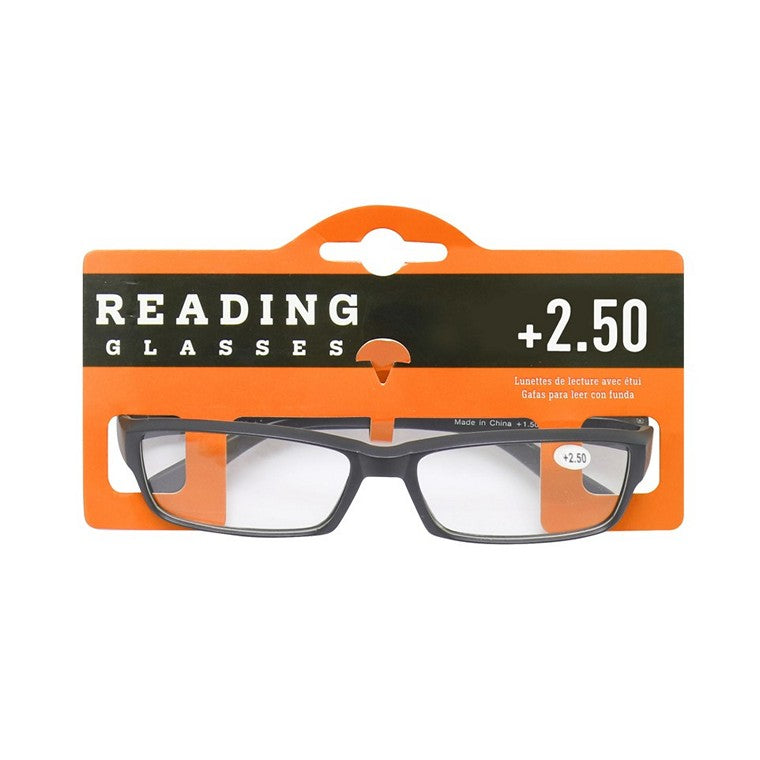 Reading Glasses Matt Frame  +2.50, 4 Asstd Colours