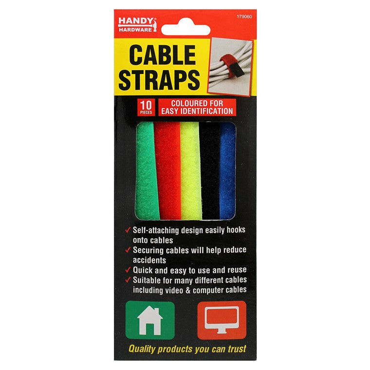 Velcro Cable Organiser Straps, 10pc