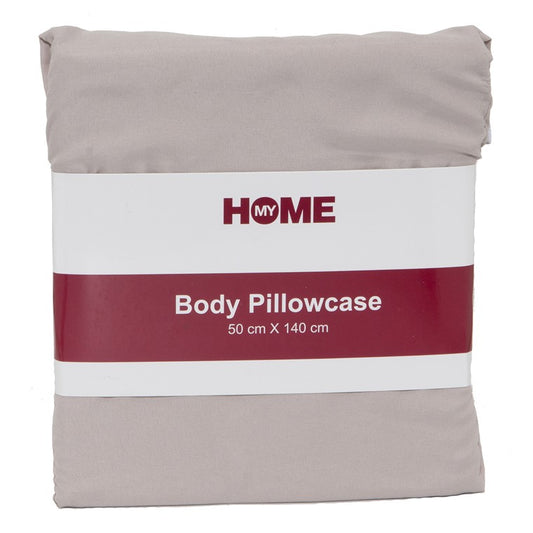 My Home Microfibre Body Pillowcase, Taupe