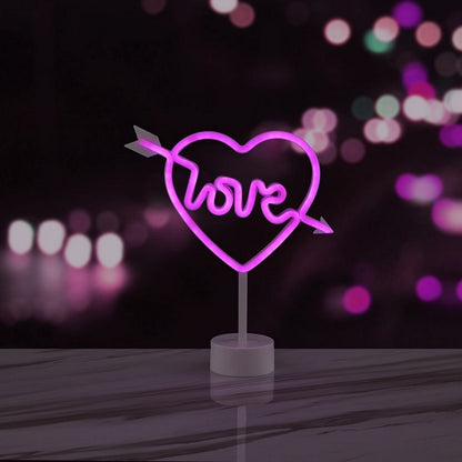 Neon Table Lamp, Love