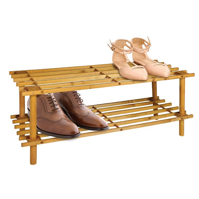 Wooden Shoe Rack, 2 Tier