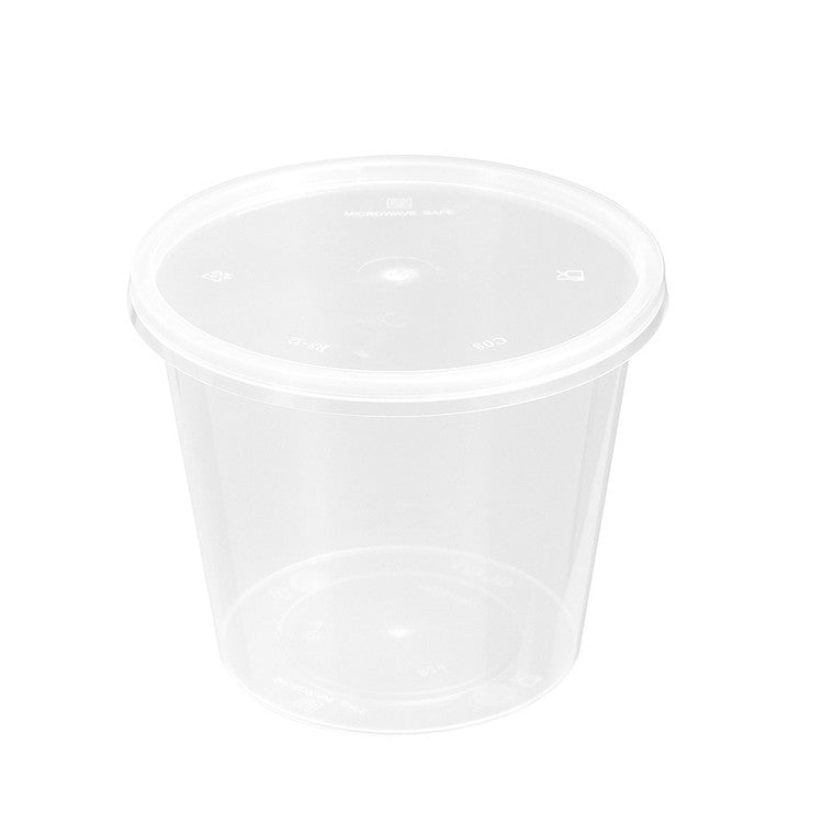 L&L Round Food Container, 500ml, 8pk