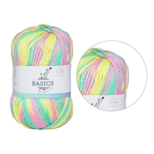 Acrylic Yarn, Pastel Rainbow