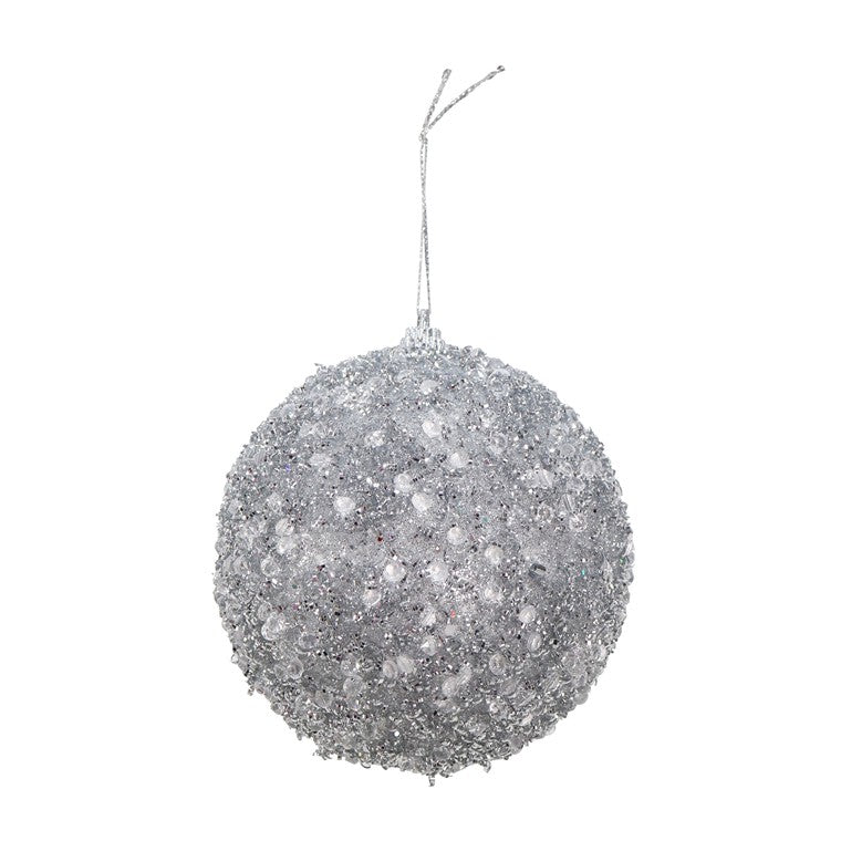 Icy Tinsel Bauble, Asstd