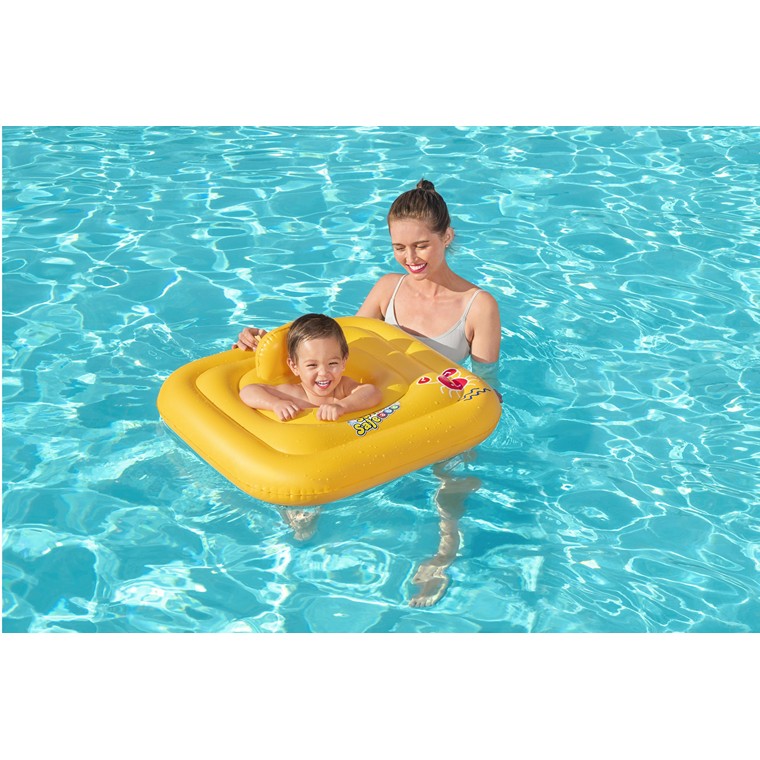 Swim Safe ABC WonderSplash Square 3-Ring Inflatable Baby Boat Float